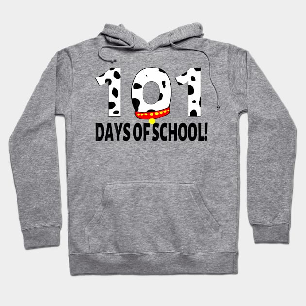 101 Days of School Dalmatian Dog Hoodie by Aleem James